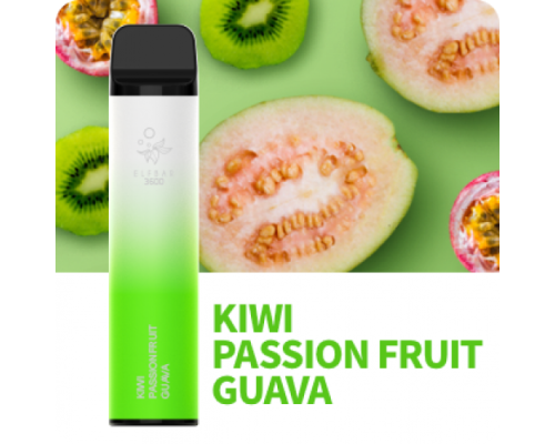 Купить Электронная сигарета Эльф Бар 3600 затяжек Киви Маракуйя Гуава (Elf Bar 3600 Kiwi Passion Fruit Guava) по оптовой цене