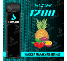 Электронная сигарета Фумари Подс Супер 1200 затяжек Клюква Маракуйя Ананас (Fumari Pods 1500 Super Cranberry Passionfruit Pineapple)
